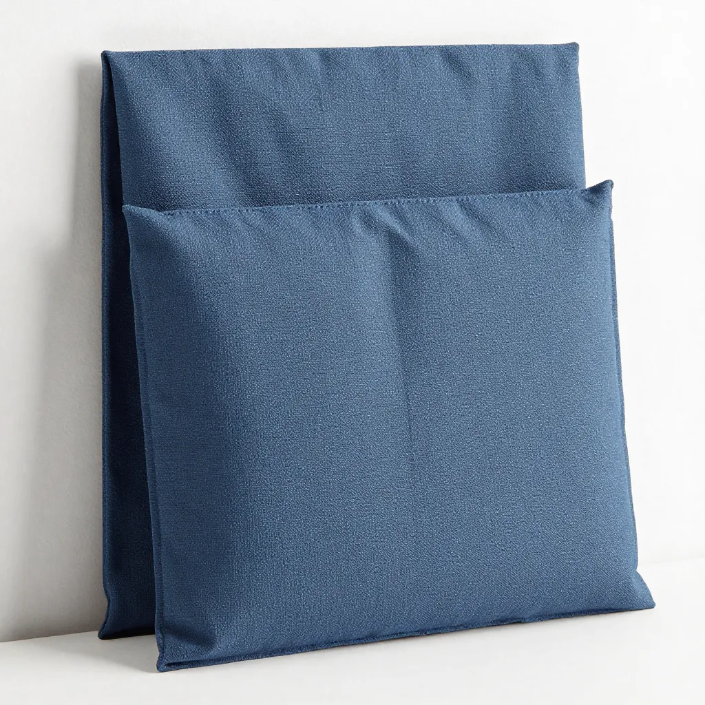 Elegant fløjlsgardin i dybeblå farve